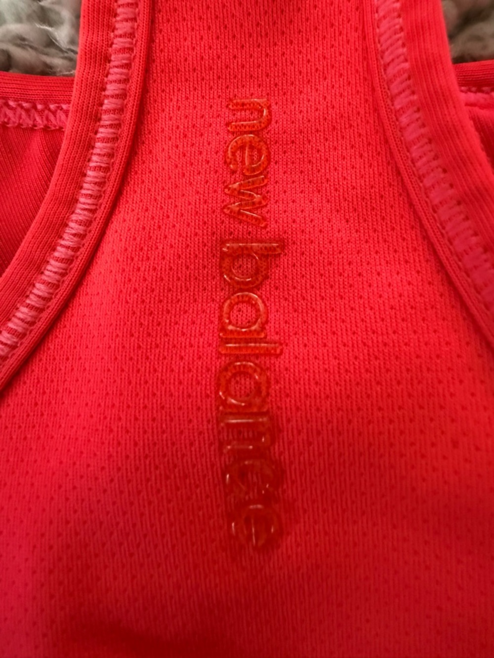 New Balance Neon Orange Racerback Tank, size M - Picture 4 of 6